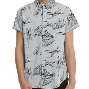 Star Wars Millennium Falcon Short-Sleeve Button-Up